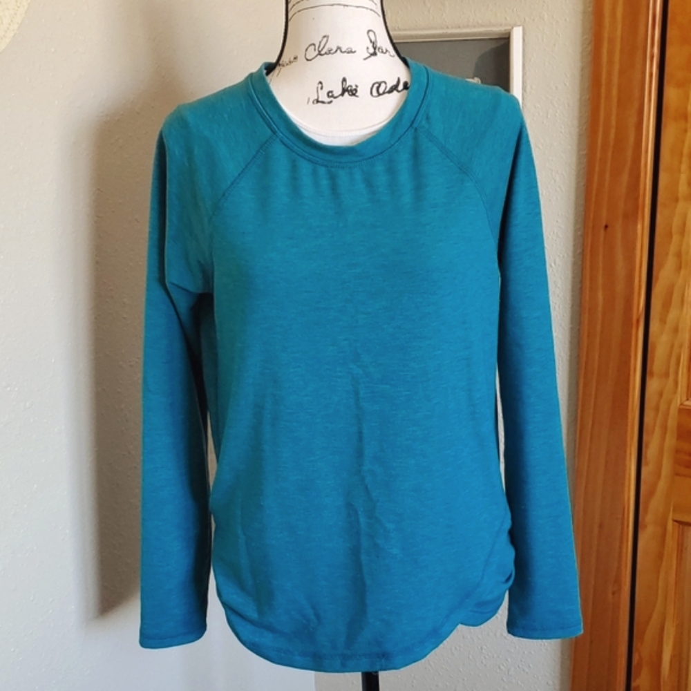 Danskin Long Sleeve Athleisure Sweatshirt Aqua Blue Size MEDIUM - Picture 8 of 8